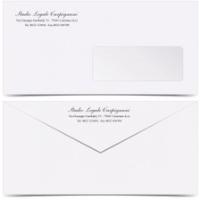 Busta bianca per corrispondenza 11x23 con finestra - Conf. da 500 pz.